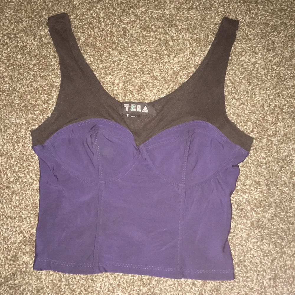 Blue Crop Top